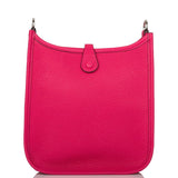 Hermes Rose Mexico Clemence Evelyne TPM Bag Palladium Hardware