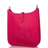 Hermes Rose Mexico Clemence Evelyne TPM Bag Palladium Hardware