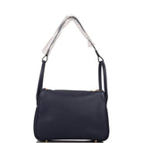 Hermes Bleu Nuit Clemence Lindy 26cm Gold Hardware