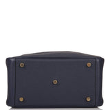 Hermes Bleu Nuit Clemence Lindy 26cm Gold Hardware