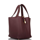 Hermes Bordeaux Maurice Picotin Lock 22cm Gold Hardware