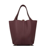 Hermes Bordeaux Maurice Picotin Lock 22cm Gold Hardware