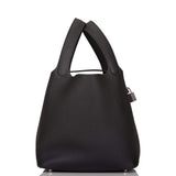 Hermes Black Clemence Picotin Lock 22cm Palladium Hardware