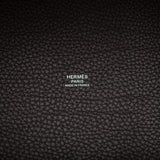 Hermes Black Clemence Picotin Lock 22cm Palladium Hardware