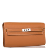 Hermes Gold Epsom Kelly Wallet To Go Palladium Hardware