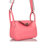Hermes Rose D'Ete Swift Mini Lindy Palladium Hardware