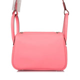 Hermes Rose D'Ete Swift Mini Lindy Palladium Hardware