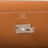 Hermes Gold Epsom Kelly Wallet To Go Palladium Hardware