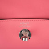 Hermes Rose D'Ete Swift Mini Lindy Palladium Hardware