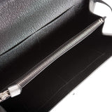 Hermes Black Chevre Kelly Wallet To Go Palladium Hardware