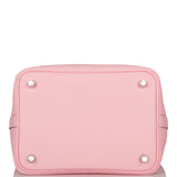 Hermes Rose Sakura Clemence Picotin Lock 18cm Palladium Hardware