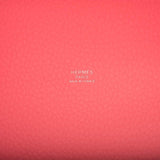 Hermes Rose Sakura Clemence Picotin Lock 18cm Palladium Hardware