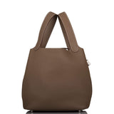 Hermes Etoupe Clemence Picotin Lock 22cm Palladium Hardware