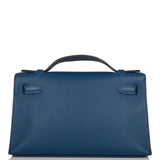 Hermes Deep Blue Swift Mini Kelly Pochette Gold Hardware