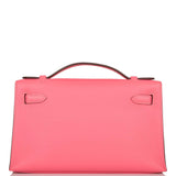 Hermes Rose Azalee Swift Mini Kelly Pochette Gold Hardware
