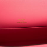 Hermes Rose Azalee Swift Mini Kelly Pochette Gold Hardware