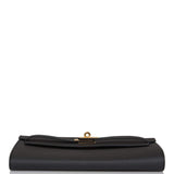 Hermes Black Epsom Kelly Wallet To Go Gold Hardware
