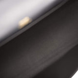 Hermes Black Swift Mini Kelly Pochette Rose Gold Hardware