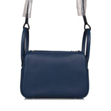 Hermes Bleu Navy Verso Swift Mini Lindy Palladium Hardware