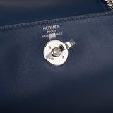 Hermes Bleu Navy Verso Swift Mini Lindy Palladium Hardware