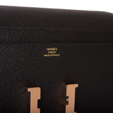 Hermes Black Epsom Constance Wallet To Go Rose Gold Hardware