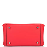 Hermes Rouge de Coeur Swift Mini Lindy Palladium Hardware