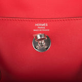 Hermes Rouge de Coeur Swift Mini Lindy Palladium Hardware