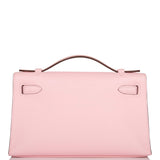 Hermes Rose Sakura Swift Mini Kelly Pochette Palladium Hardware