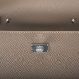 Hermes Etoupe Epsom Kelly Wallet To Go Palladium Hardware