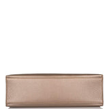Vintage Hermes Kelly Pochette Bronze Chèvre Ruthenium Hardware