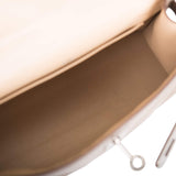 Vintage Hermes Kelly Pochette Bronze Chèvre Ruthenium Hardware