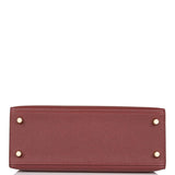 Hermes Kelly Sellier 25cm Rouge H Epsom Gold Hardware