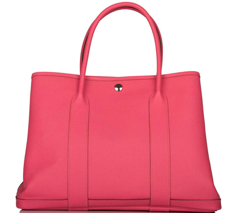 Hermes Garden Party 36 Rose Azalee Epsom Palladium Hardware