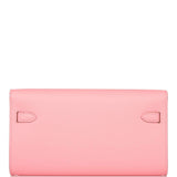Hermes Kelly Wallet To Go Rose Confetti Epsom Palladium Hardware