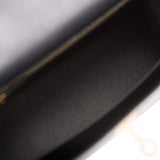Hermes Kelly 25cm Bi-Color Black and Craie Epsom Sellier Brushed Gold Hardware