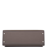 Hermes Kelly 32cm Bi-Color Etain and Bleu Electric Epsom Sellier Palladium Hardware