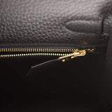 Hermes Kelly Retourne 25 Black Togo Gold Hardware