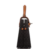 Hermes Fauve Barenia and Natural Wood "Kelly Wood" 22cm Palladium Hardware