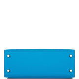 Hermes Kelly Sellier 25 Bleu Frida Epsom Gold Hardware