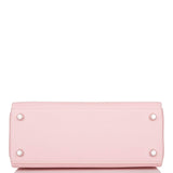 Hermes Rose Sakura Swift Retourne Kelly 25cm Palladium Hardware