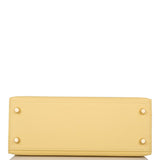 Hermes Jaune Poussin Epsom Sellier Kelly 25cm Gold Hardware
