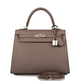 Hermes Etain Epsom Sellier Kelly 25cm Palladium Hardware