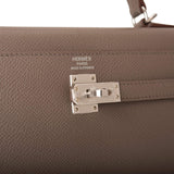 Hermes Etain Epsom Sellier Kelly 25cm Palladium Hardware
