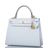 Hermes Bleu Brume Epsom Sellier Kelly 25cm Gold Hardware