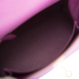 Hermes Kelly 25cm Brushed Gold Hardware Bi-Color Anemone and Craie Togo Retourne