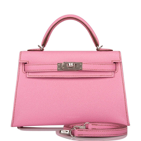 Hermes Bubblegum 5p Epsom Sellier Kelly 20cm Palladium Hardware