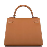 Hermes Gold Epsom Sellier Kelly 28cm Palladium Hardware