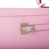 Hermes Mauve Sylvestre Epsom Sellier Kelly 25cm Palladium Hardware