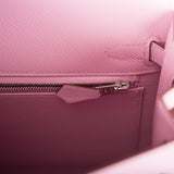 Hermes Mauve Sylvestre Epsom Sellier Kelly 25cm Palladium Hardware