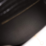 Hermes Black Shiny Niloticus Crocodile Sellier Kelly 28cm Gold Hardware